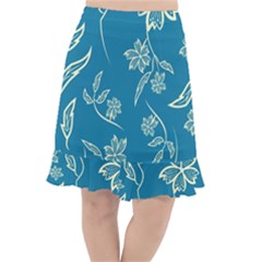 Folk Flowers Print Floral Pattern Ethnic Art Fishtail Chiffon Skirt by Eskimos