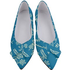 Folk Flowers Print Floral Pattern Ethnic Art Women s Bow Heels by Eskimos