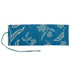 Folk Flowers Print Floral Pattern Ethnic Art Roll Up Canvas Pencil Holder (m) by Eskimos