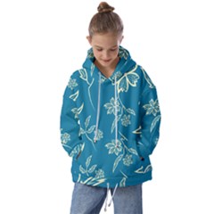 Folk Flowers Print Floral Pattern Ethnic Art Kids  Oversized Hoodie by Eskimos