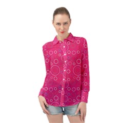 Circle Long Sleeve Chiffon Shirt