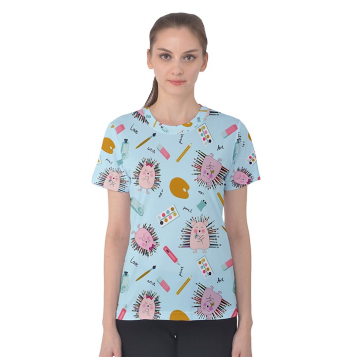 Hedgehogs Artists Women s Cotton Tee