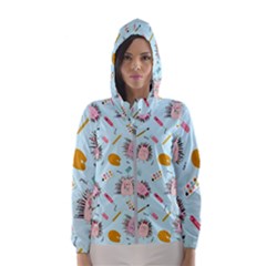 Hedgehogs Artists Women s Hooded Windbreaker by SychEva