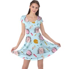 Hedgehogs Artists Cap Sleeve Dress by SychEva