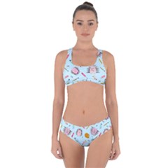 Hedgehogs Artists Criss Cross Bikini Set by SychEva