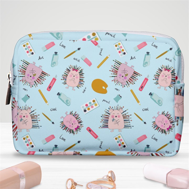 Hedgehogs Artists Make Up Pouch (Medium)