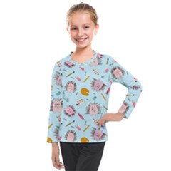 Hedgehogs Artists Kids  Long Mesh Tee