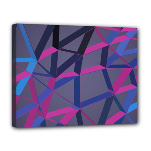 3d Lovely Geo Lines Canvas 14  X 11  (stretched) by Uniqued