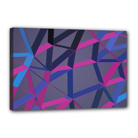 3d Lovely Geo Lines Canvas 18  X 12  (stretched) by Uniqued