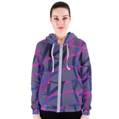 3d Lovely Geo Lines Women s Zipper Hoodie by Uniqued