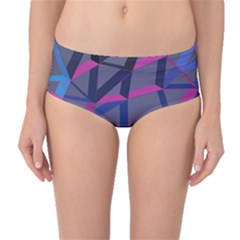 3d Lovely Geo Lines Mid-waist Bikini Bottoms by Uniqued