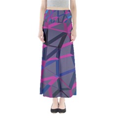 3d Lovely Geo Lines Full Length Maxi Skirt by Uniqued