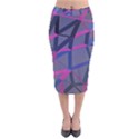 3d Lovely Geo Lines Velvet Midi Pencil Skirt View1