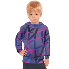 3d Lovely Geo Lines Kids  Hooded Pullover by Uniqued