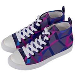 3d Lovely Geo Lines Women s Mid-top Canvas Sneakers by Uniqued