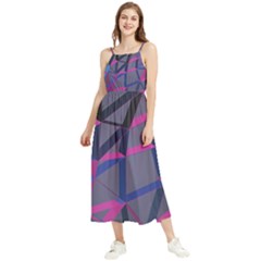 3d Lovely Geo Lines Boho Sleeveless Summer Dress by Uniqued