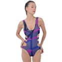 3d Lovely Geo Lines Side Cut Out Swimsuit View1