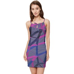 3d Lovely Geo Lines Summer Tie Front Dress by Uniqued