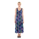 Colorful Feathers Sleeveless Maxi Dress View1