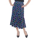 Colorful Feathers Midi Mermaid Skirt View1