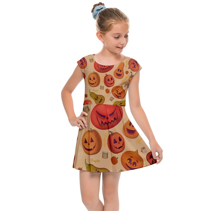 Pumpkin Muzzles Kids  Cap Sleeve Dress