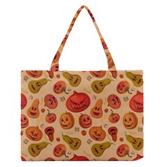 Pumpkin Muzzles Zipper Medium Tote Bag by SychEva