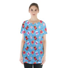 Cute Cats And Bears Skirt Hem Sports Top by SychEva