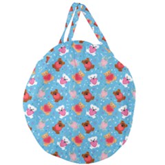 Cute Cats And Bears Giant Round Zipper Tote by SychEva