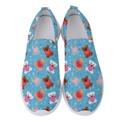 Cute Cats And Bears Women s Slip On Sneakers by SychEva