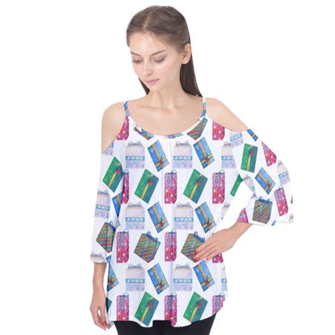 New Year Gifts Flutter Sleeve Tee  by SychEva