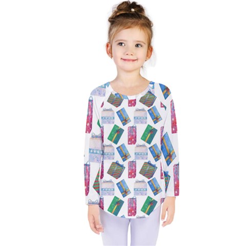 New Year Gifts Kids  Long Sleeve Tee by SychEva