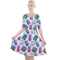 New Year Gifts Quarter Sleeve A-line Dress by SychEva