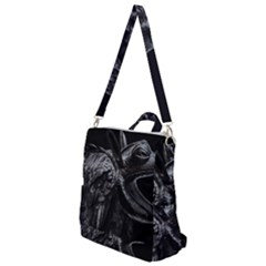 Creepy Monster Bird Portrait Artwork Crossbody Backpack