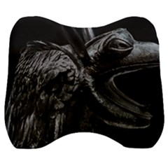 Creepy Monster Bird Portrait Artwork Velour Head Support Cushion by dflcprintsclothing