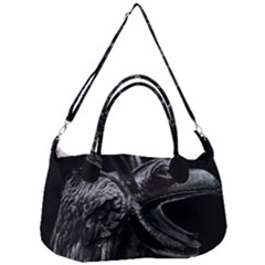 Creepy Monster Bird Portrait Artwork Removal Strap Handbag by dflcprintsclothing