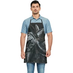 Creepy Monster Bird Portrait Artwork Kitchen Apron by dflcprintsclothing