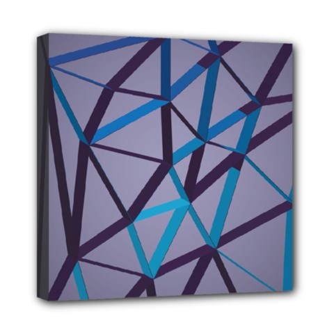 3d Lovely Geo Lines 2 Mini Canvas 8  X 8  (stretched) by Uniqued