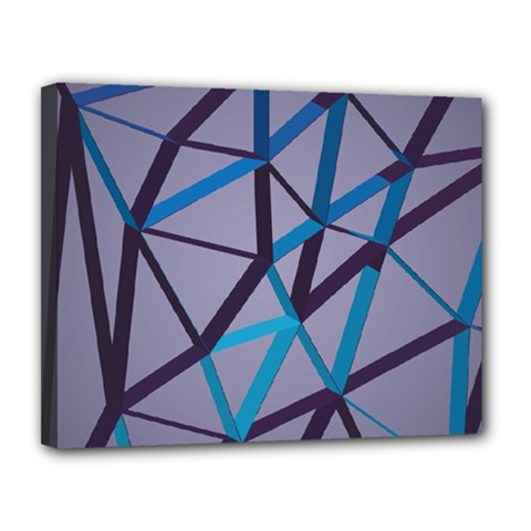 3d Lovely Geo Lines 2 Canvas 14  X 11  (stretched) by Uniqued