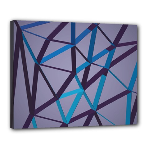 3d Lovely Geo Lines 2 Canvas 20  X 16  (stretched) by Uniqued