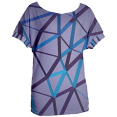 3d Lovely Geo Lines 2 Women s Oversized Tee