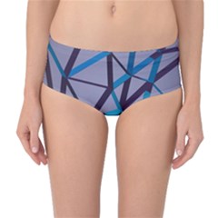 3d Lovely Geo Lines 2 Mid-waist Bikini Bottoms by Uniqued