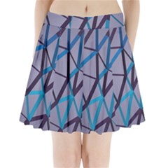 3d Lovely Geo Lines 2 Pleated Mini Skirt by Uniqued