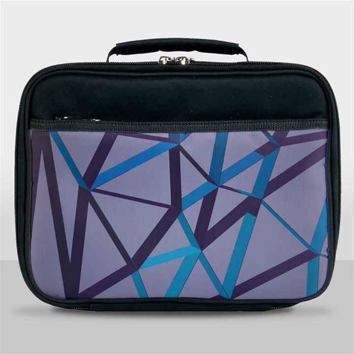 3d Lovely Geo Lines 2 Lunch Bag