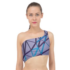 3d Lovely Geo Lines 2 Spliced Up Bikini Top  by Uniqued