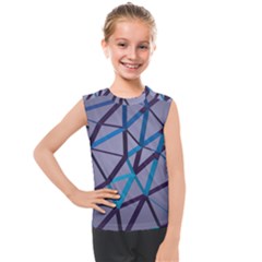 3d Lovely Geo Lines 2 Kids  Mesh Tank Top by Uniqued