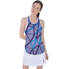 3d Lovely Geo Lines 2 Racer Back Mesh Tank Top by Uniqued