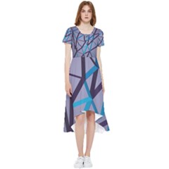 3d Lovely Geo Lines 2 High Low Boho Dress by Uniqued