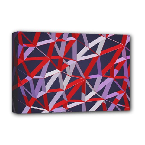 3d Lovely Geo Lines Vii Deluxe Canvas 18  X 12  (stretched) by Uniqued