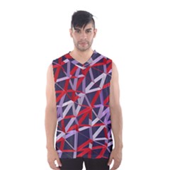 3d Lovely Geo Lines Vii Men s Basketball Tank Top by Uniqued