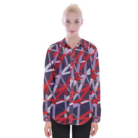 3d Lovely Geo Lines Vii Womens Long Sleeve Shirt by Uniqued